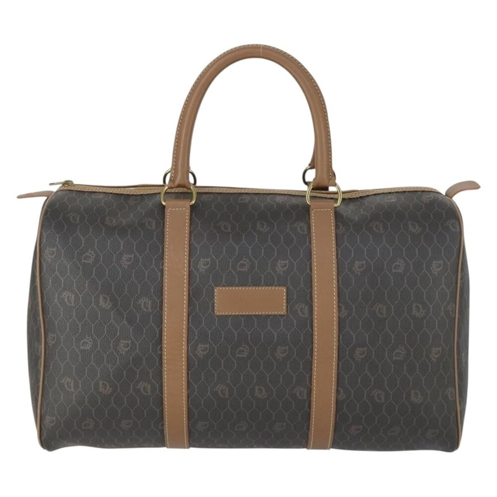 Dior Honeycomb Canvas Boston Bag Black